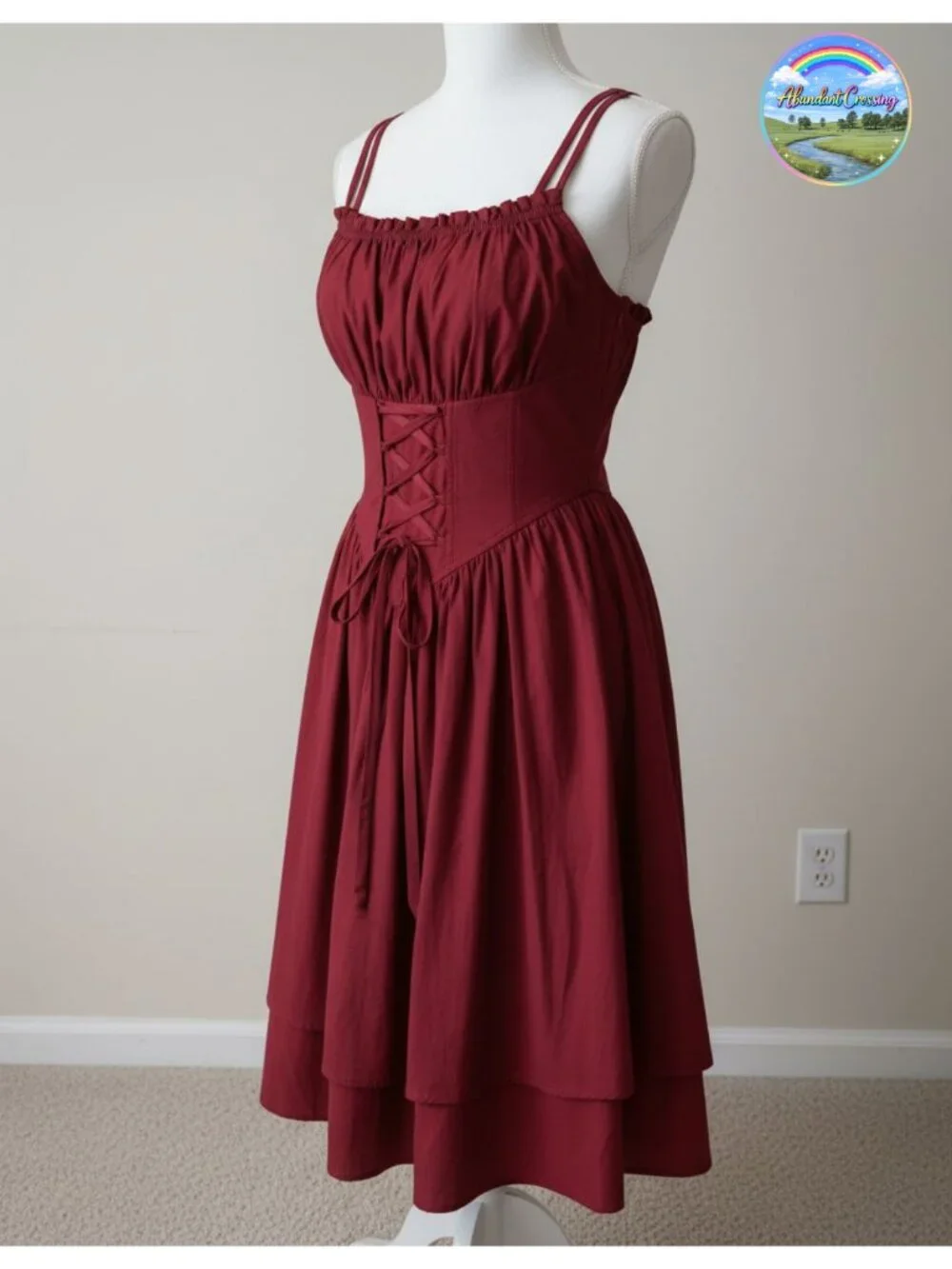 Womens Corset Mini Chiffon Sundress Lace-Up Fairy Dress Adjustable Straps